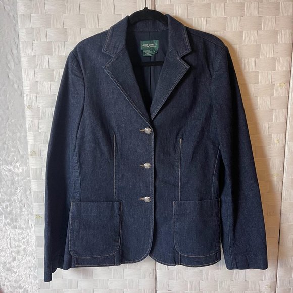Lauren Ralph Lauren Jackets & Blazers - New Denim Lauren Jeans Co Blazer Lg